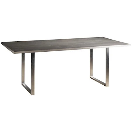 80" Dining Table with Stainless Steel Base